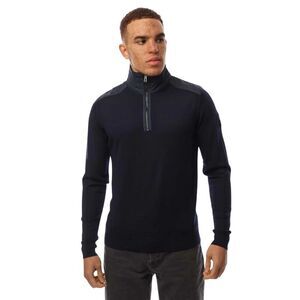 Belstaff Mens Kilmington Quarter Zip Slim Sweater / Navy
